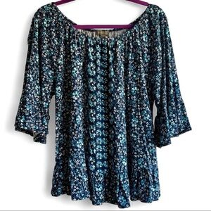 EUC Style & Co boho peasant top